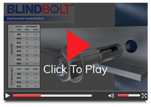 Blind Bolt Horizontal Installation Video
